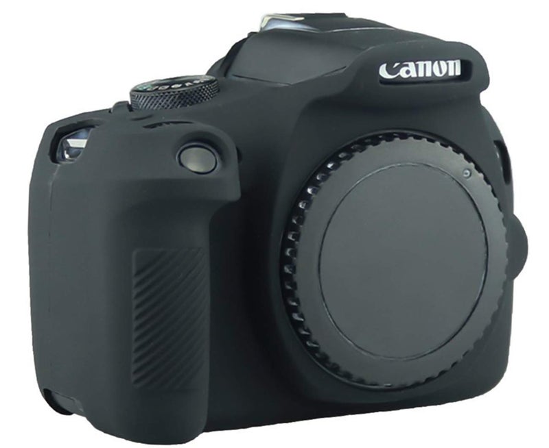 Yisau حافظة كاميرا ييساو لكاميرا كانون EOS Rebel T6 T7، غلاف كاميرا من مطاط السيليكون قابل للفك للحماية لكاميرا EOS 1300D Rebel T6/ EOS 1500D Rebel T7 KISS X90 (أسود) - Image 3